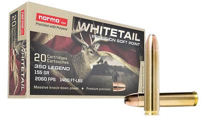 Norma Whitetail Brass .350 Legend 155 Grain 20-Rounds PSP
