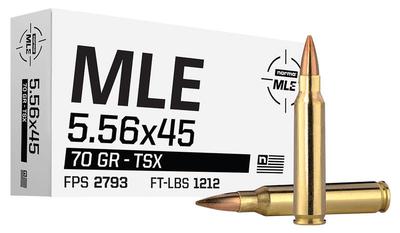 Norma MLE Brass 5.56 70 Grain 20-Rounds TSX