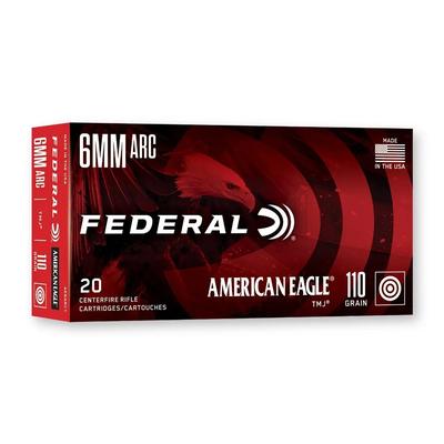 Federal American Eagle 6mm ARC Ammo 110 Grain Total Metal Jacket 20rds - AE6ARC1