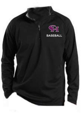Sport- Tek 1/4 Zip Black Fleece Pullover W/Logo