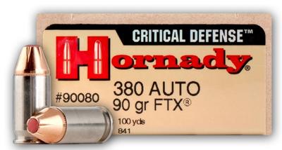 Hornady Critical Defense Ammunition 380 ACP 90 Grain