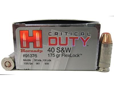 Hornady Critical Duty  40 S&W, FlexLock, 175 GR