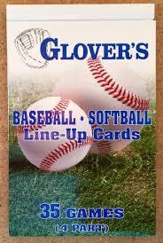 Glover's Baseball/Softball Line-Up Cards BB103