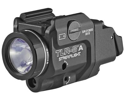  STREAMLIGHT TLR-8 A Compact Handgun Rail 500 Lumen Light/Red Laser Combo Ambi Rear-Aluminum Black