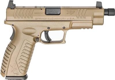 Springfield Xdm Osp 10mm Full- Size Optics- Ready Flat Dark Earth Pistol With Threaded Barrel
