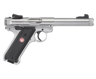 Ruger Mark Iv Target Satin Stainless .22 Lr 5.5- Inch 10rds Fixed Front/Adjustable Rear Sights